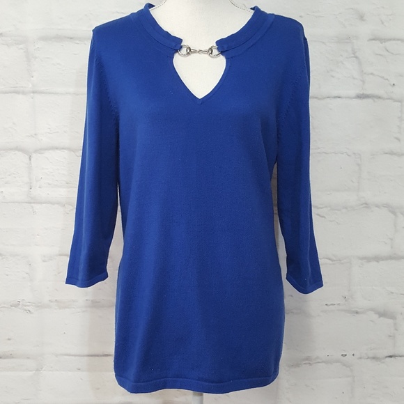 Lane Bryant Sweaters - *3/$20* Lane Bryant Blue 3/4 Sleeve Sweater